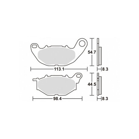 SBS KLOCKI HAMULCOWE PRZÓD KH663 PASUJE DO: YAMAHA YZF-R25 '15-'20, YZF-R3 '15-'23 PRZÓD