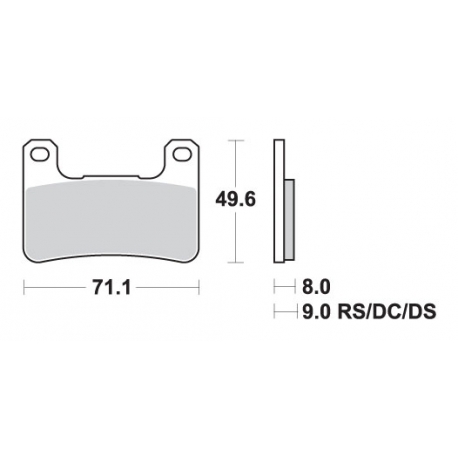 SBS KLOCKI HAMULCOWE KH379 RACING DUAL CARBON KOLOR CZARNY PASUJE DO: SUZUKI GSX-R 600/750/100/1300 PRZÓD