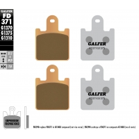 GALFER KLOCKI HAMULCOWE KH417/4 SPIEK METALICZNY (ZŁOTE) SPORT