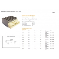 DZE REGULATOR NAPIĘCIA KTM EXC '98-04 (2T+4T) (5031134000) (12V/8A) (ESR085)