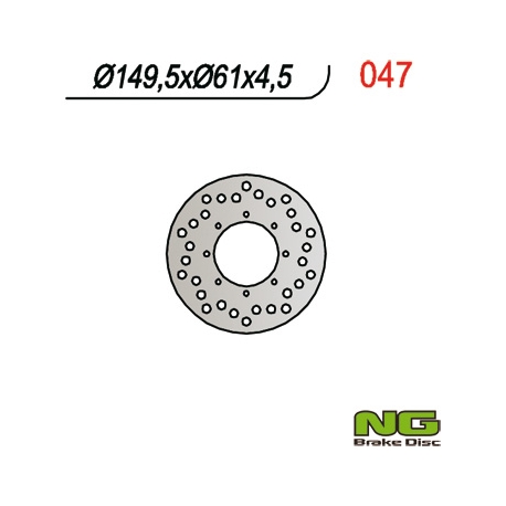 NG TARCZA HAMULCOWA TYŁ POLARIS SPORTSMAN 400/500 '01-03, (149x61x4,5MM) (8X5,5MM)