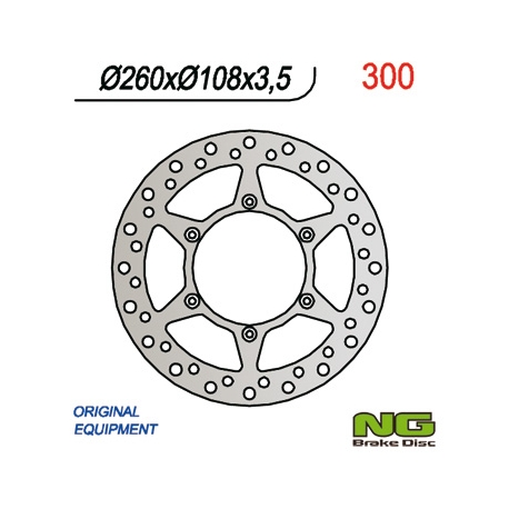 NG TARCZA HAMULCOWA PRZÓD GAS GAS 125 94-99 (260x108x3,5)