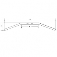 TRW LUCAS KIEROWNICA STALOWA 22MM DRAGBAR MEDIUM KOLOR CZARNY