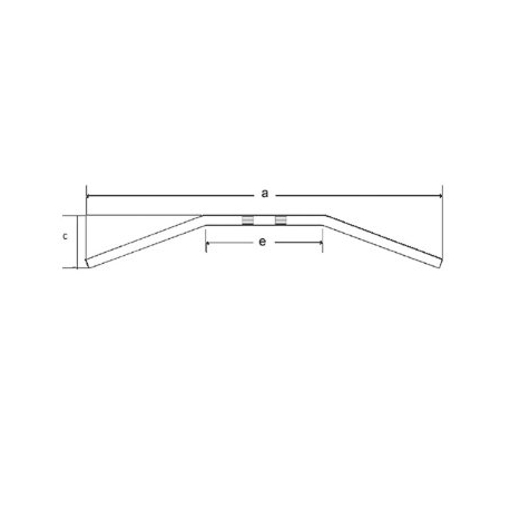 TRW LUCAS KIEROWNICA STALOWA 22MM DRAGBAR MEDIUM KOLOR CZARNY