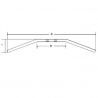 TRW LUCAS KIEROWNICA STALOWA 22MM DRAGBAR MEDIUM KOLOR CZARNY