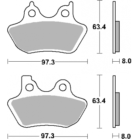 SBS KLOCKI HAMULCOWE KH400 STREET EXCEL/RACING SINTER KOLOR ZŁOTY