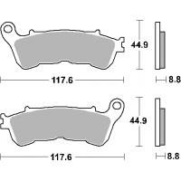 SBS KLOCKI HAMULCOWE KH388 STREET EXCEL/RACING SINTER KOLOR ZŁOTY