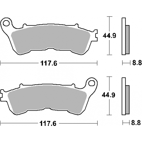 SBS KLOCKI HAMULCOWE KH388 STREET EXCEL/RACING SINTER KOLOR ZŁOTY