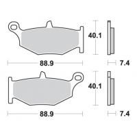 SBS KLOCKI HAMULCOWE KH419 STREET PERFORMANCE (EXCEL) SINTER KOLOR ZŁOTY PASUJE DO: SUZUKI GSX-R 600/750/1000/1300, DL1000 V-STR