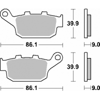 SBS KLOCKI HAMULCOWE KH496 STREET PERFORMANCE (EXCEL) SINTER KOLOR ZŁOTY PASUJE DO: HONDA CBR250/300/650, CB500/650, CRF1000 TYŁ