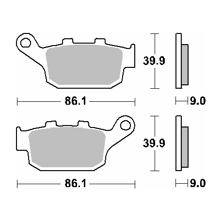 SBS KLOCKI HAMULCOWE KH496 STREET EXCEL/RACING SINTER KOLOR ZŁOTY PASUJE DO: HONDA CBR250/300/650, CB500/650, CRF1000 TYŁ