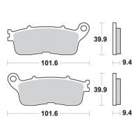 SBS KLOCKI HAMULCOWE KH636 STREET EXCEL/RACING SINTER KOLOR ZŁOTY