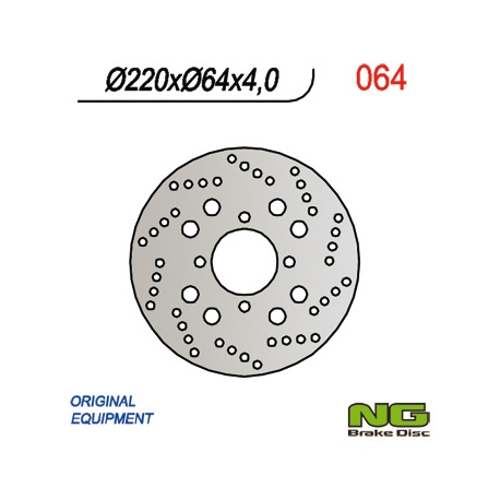 NG TARCZA HAMULCOWA TYŁ SUZUKI AN 125/150 BURGMAN '02-'05 (220X64X4) (4X10,5MM)