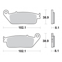 SBS KLOCKI HAMULCOWE KH142 / KH226 STREET PERFORMANCE (EXCEL) SINTER KOLOR ZŁOTY