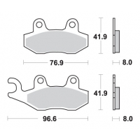 SBS KLOCKI HAMULCOWE KH135 / KH214 STREET PERFORMANCE (EXCEL) SINTER KOLOR ZŁOTY