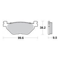 SBS KLOCKI HAMULCOWE KH319/2 STREET PERFORMANCE (EXCEL) SINTER KOLOR ZŁOTY