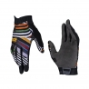LEATT RĘKAWICE ROWEROWE (DAMSKIE) MTB 1.0 GRIPR WOMEN GLOVE STRIPES KOLOR CZARNY/MULTICOLOR ROZMIAR XS