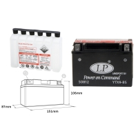 LANDPORT AKUMULATOR YTX9-BS (MA LTX9-BS) 12V 8AH 152X88X106 BEZOBSŁUGOWY - ELEKTROLIT OSOBNO (6) UE2019/1148