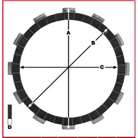 TRW LUCAS TARCZE SPRZĘGŁOWE HONDA CR 80 / 85 84-08, CBF 125 09-15, XL 125 85-91, XR 125 03-08, TRX 250 97-11, YAMAHA MT 125 14-,