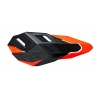 RACETECH (RTECH) OSŁONY RĄK (HANDBARY) HP3 KOLOR CZARNY POMARAŃCZOWY NEON (Z 2 RODZAJAMI MOCOWAŃ DO KIEROWNICY ORAZ MANETEK)