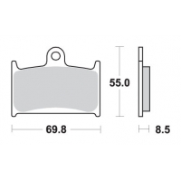 SBS KLOCKI HAMULCOWE KH145 / KH236 STREET PERFORMANCE (EXCEL) SINTER KOLOR ZŁOTY