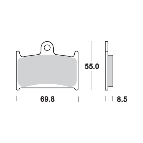 SBS KLOCKI HAMULCOWE KH145 / KH236 STREET EXCEL SINTER KOLOR ZŁOTY