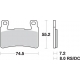 SBS KLOCKI HAMULCOWE KH265 STREET EXCEL SINTER HONDA CBR 600RR '03-'04 KOLOR ZŁOTY