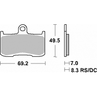 SBS KLOCKI HAMULCOWE KH347 STREET EXCEL SINTER KOLOR ZŁOTY PASUJE DO: KAWASAKI Z800/100, ZX-9R, INDIAN 1800, TRIUMPH 675/1050, V