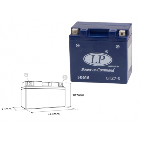 LANDPORT AKUMULATOR ŻELOWY GTZ7-S (MG LTZ7-S) 12V 6AH 112X69X103 BEZOBSŁUGOWY - ZALANY (8)