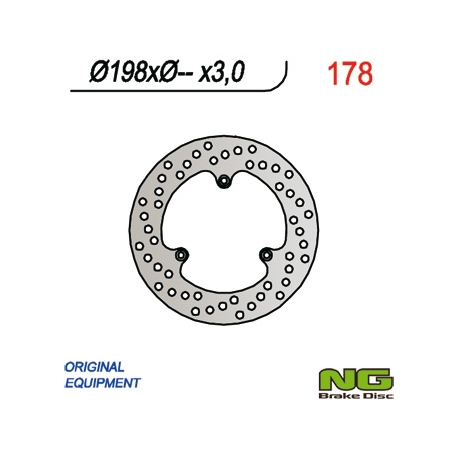 NG TARCZA HAMULCOWA PRZÓD KTM 60/65/85 SX (198x-x3)