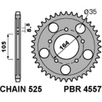 PBR ZĘBATKA TYLNA 4557 49 C45 GILERA GP 800 '09-'13, APRILIA SRV850 '12 (+2) (ŁAŃC. 525) (JTR-BRAK)