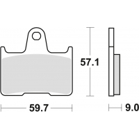 TRW LUCAS KLOCKI HAMULCOWE KH254 SINTER STREET SUZUKI GSXR 600 04-05, GSF 650 05-06, GSXR 750 04-05, GSX 1400 01-07, TYŁ