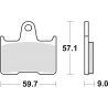 TRW ZF KLOCKI HAMULCOWE KH254 SINTER STREET SUZUKI GSXR 600 04-05, GSF 650 05-06, GSXR 750 04-05, GSX 1400 01-07, TYŁ