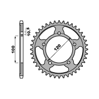 PBR ZĘBATKA TYLNA 4447 46 C45 APRILIA SMV 750 DORSODURO 08-12 (JTR702.46) (ŁAŃC. 525)