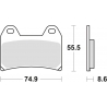 TRW ZF KLOCKI HAMULCOWE KH244 SINTER APRILIA PEGASO 650 05-10, BMW F 800 GT / R / S / ST 08-16, KTM 790 ADV 19-, 1090 ADV 17-, S