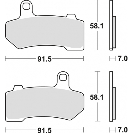 TRW LUCAS KLOCKI HAMULCOWE KH409 SINTER STREET HARLEY-DAVIDSON 1130 / 1250 / 1584 / 1690 / 1750 / 1800 / 1870 / 1923 06-21,TYŁ