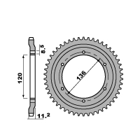 PBR ZĘBATKA TYLNA 827 47 F YAMAHA TZR 125R (91) (ŁAŃC. 428)