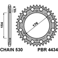 PBR ZĘBATKA TYLNA 4434 44 C45 HONDA CB 1000R (08-16) (JTR1340.44) (ŁAŃC. 530)