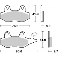 SBS PROMOCJA KLOCKI HAMULCOWE KH165/2 STREET STANDART CERAMIC KOLOR CZARNY