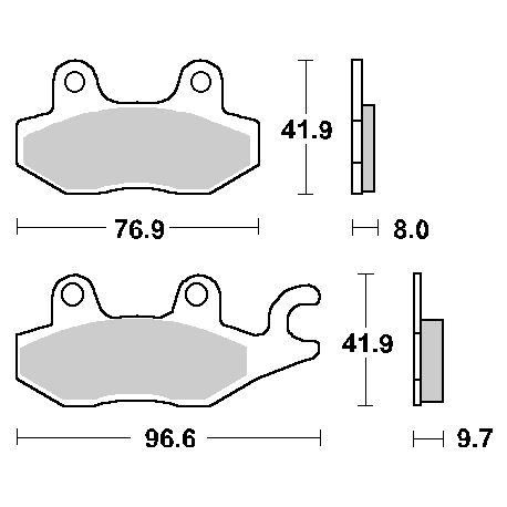 SBS PROMOCJA KLOCKI HAMULCOWE KH165/2 STREET CERAMIC KOLOR CZARNY