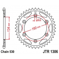 JT ZĘBATKA TYLNA 4399 43 HONDA CBR 900RR '00-'03 (CBR929,954) (439943JT) (ŁAŃC. 530)