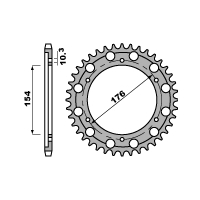 PBR ZĘBATKA TYLNA 4562 44 C45 HONDA CB 1000R '08-'18 (JTR1340.44) OTWÓR-10,5MM (ŁAŃC. 530) (STD.)