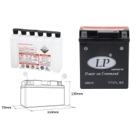 LANDPORT AKUMULATOR YTX7L-BS (MA LTX7L-BS) 12V 6AH 113X70X130 (GTX7LBS) BEZOBSŁUGOWY - ELEKTROLIT OSOBNO (6) UE2019/1148