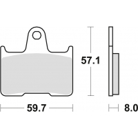 TRW LUCAS KLOCKI HAMULCOWE KH254 SINTER STREET VT 750 10-15 CB 1300 98-02 CB 1300 X4 97-99, KAWASAKI ZX7RR 96-99, TYŁ (PROMOCJA)