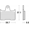 TRW ZF KLOCKI HAMULCOWE KH254 SINTER STREET VT 750 10-15 CB 1300 98-02 CB 1300 X4 97-99, KAWASAKI ZX7RR 96-99, TYŁ (PROMOCJA)