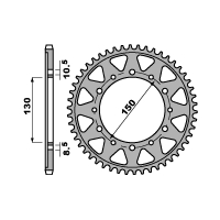 PBR ZĘBATKA TYLNA 860 47 C45 YAMAHA YZF 600 R (97-03), FZR 1000 (JTR859.47) (ŁAŃC. 530)