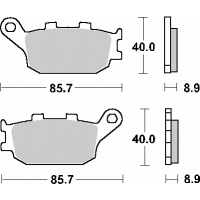 SBS KLOCKI HAMULCOWE KH174 STREET STANDART CERAMIC KOLOR CZARNY