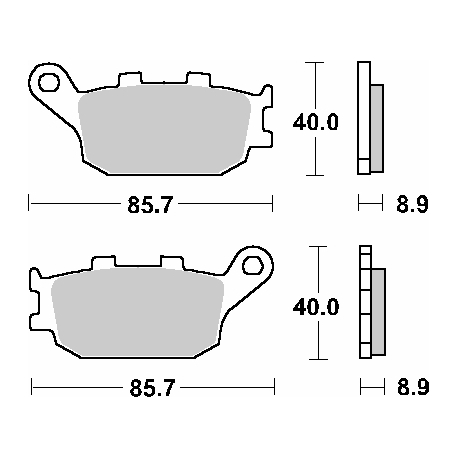 SBS KLOCKI HAMULCOWE KH174 STREET CERAMIC KOLOR CZARNY