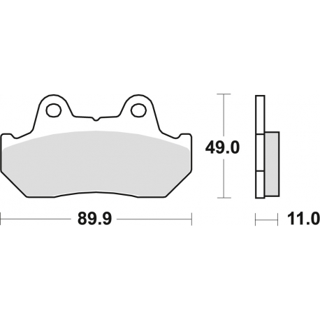 TRW LUCAS KLOCKI HAMULCOWE KH69/3 SINTER STREET HONDA CBR 600 / XL 600 V 87-90, CX 650 / TURBO 83-85, CB 750 / CB 900 BOLDOR 81-