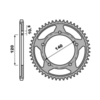 PBR ZĘBATKA TYLNA 4398 46 C45 SUZUKI DL 650 04-20 (-1) (JTR1792.46) (ŁAŃC. 525)